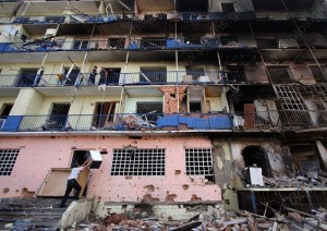 Gori apartment building Gori Residential District in Georgia after Russian air strikes